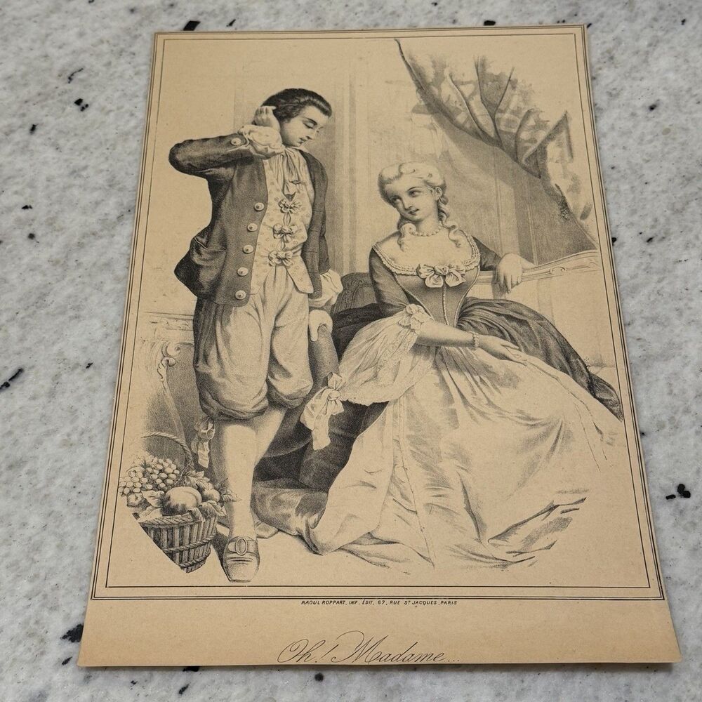 Raoul Roppart Oh! Madame Art Print Edit 67 Rue St Jacques Paris Vintage 14x9.5”